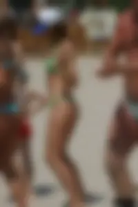 Beach voyeur girls in bikinis, thongs and topless
