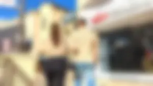 Latina with a booty VTL walking in front of me