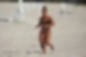 Lifeguard tournament girls on the beach