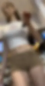 Tight bubble butt girls cheeks fall out of tiny shorts! (OC)