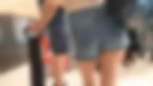 Tight shorts bend over in shop