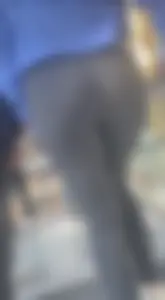 Girl with fit bubble booty in leggings going up elevator