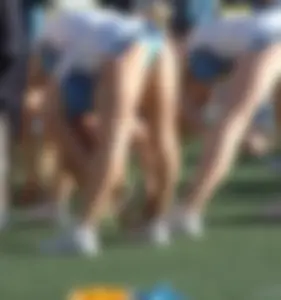 Candid cheerleaders