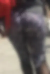 Hottie with a nice ass walking in patterned leggings