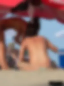 2 topless thonged sexy friends on the beach with great bodies