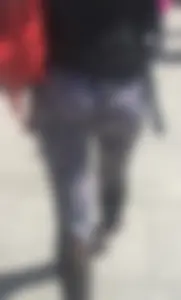 Hottie with a nice ass walking in patterned leggings