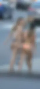 Busted capping sexy white girl in thong bikini