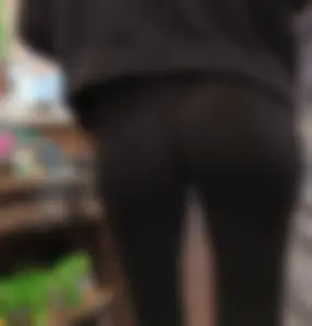 OC. Slim blonde nice butt with black leggings buried in her crack