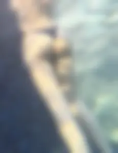 Sexy Tall Blonde in Blue Bikini caught underwater🌊