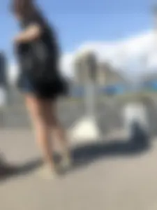 Candid Girl in Denim Shorts Street Legs Closeups