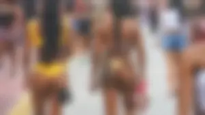 Two sexy ass black girls in thongs posing for the camera
