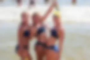 Lifeguard tournament girls on the beach
