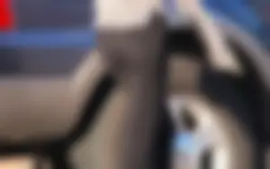 Skinny teen in leggings with vpl in the parking lot