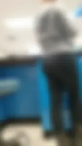 Big booty college girl in leggings in class