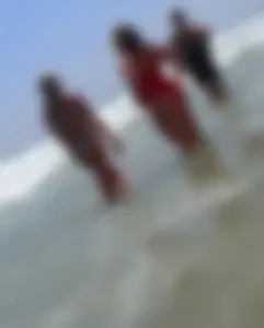 Thick big booty girl in a swimsuit with blonde friend in a bikini
