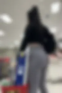 Very round Asian spandex ass at target