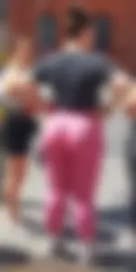 Thick fat German ass in pink leggings (OC, pics)