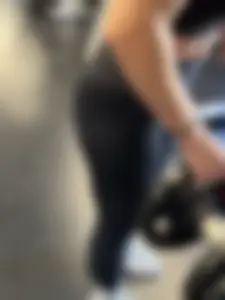 Extremely fit milf deadlifting in front of me