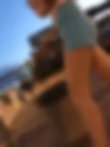 Girl In Shorts And Flats Sitting in a Public Bus, Then Walking on a Street Creepshots Series