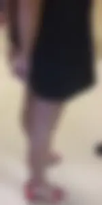 Hot High School Teacher in a Dress and Red High Heeled Shoes