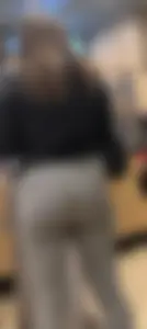 Teen in Grey VPL Leggings Great Ass