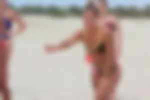 Lifeguard tournament girls on the beach