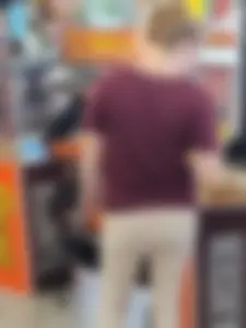 Girl in a gas station
