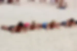 Lifeguard tournament girls on the beach