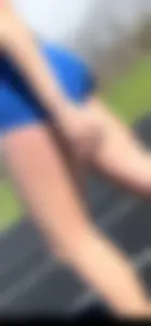 College Track Girl in Blue Nike Pros
