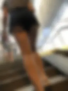 Candid Girl in Mini Shorts With Skinny Hot Legs and Booty Walking Up the Stairs Creepshots Gallery