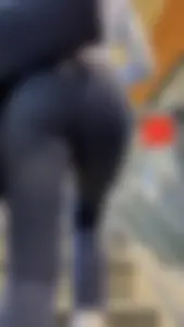 Skinny And Tight College Girl In Blue Leggings Bends Over For Me (Upshots)