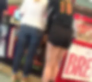 Blonde volleyball girl in spandex shorts with big booty