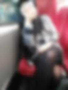 Asian babe on the bus in skirt and stockings
