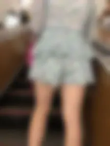 Sexy candid girl in a short dress escalator and street creepshots