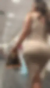 Busty chick with big ass in a tight dress