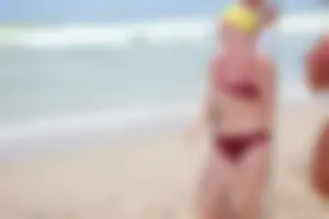 Lifeguard tournament girls on the beach