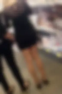 Girl in a Short Dress and Flats Hot Legs Store Creepshots