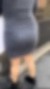 Thick latina in grey dress on the phone