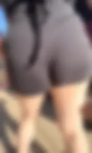 Pawg cheeks hanging out in black romper