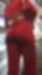 Hot minx in a slutty red outfit