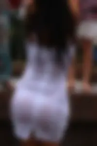 Hot Girl in a Wet Dress at a Fountain Street Creepshot
