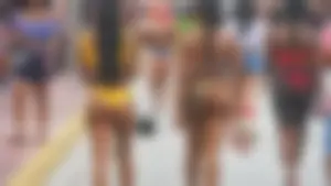 Two sexy ass black girls in thongs posing for the camera