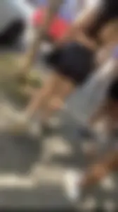 Ebony in black spandex shorts. 8.5/10