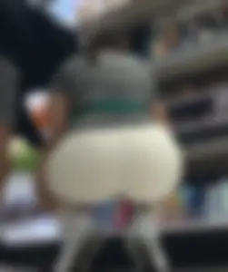 Amazing Asian in white yoga shorts upshot bends squat at Target