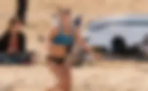 Beach volleyball babes in bikinis