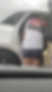 Brunette In Tiny Blue Shorts With A Big Ass! Pt. 2