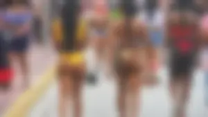 Two sexy ass black girls in thongs posing for the camera