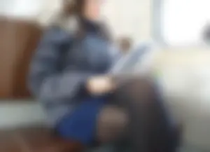 Sexy girls in skirts, stockings and upskirts on the train