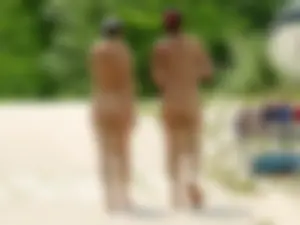 Nude beach and topless girls