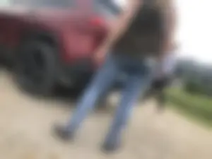 Blonde ass in jeans